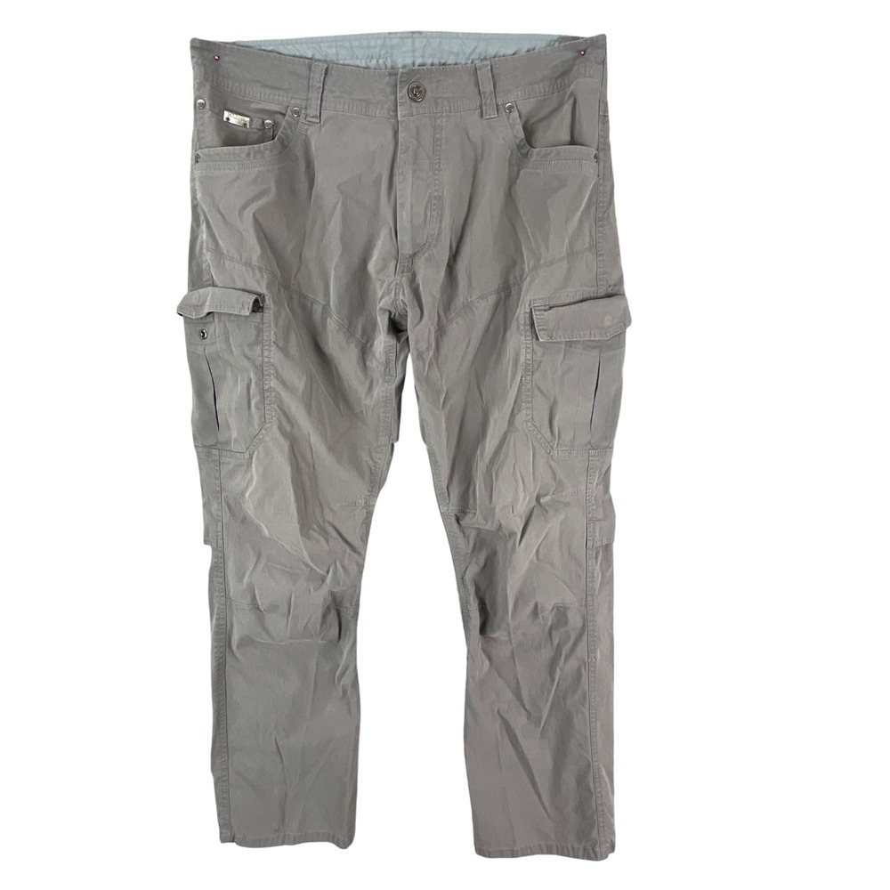 Kuhl Cargo Pants Mens 36x30 Gray Excellent Vented Knee Articulated Rydr Style